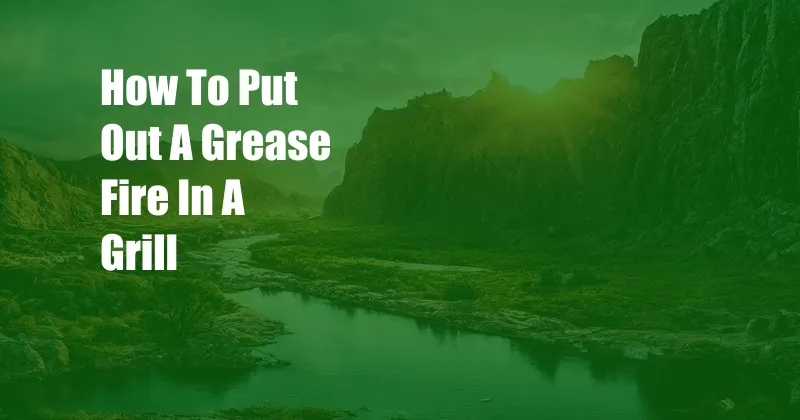 How To Put Out A Grease Fire In A Grill