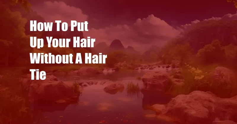 How To Put Up Your Hair Without A Hair Tie