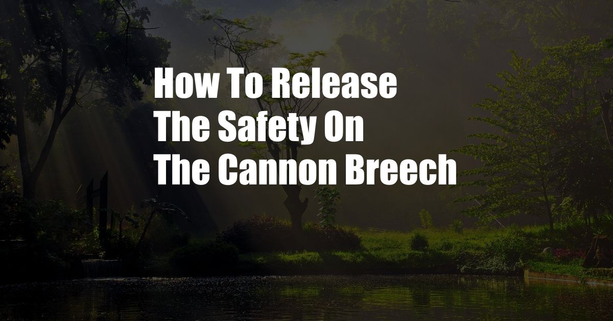 How To Release The Safety On The Cannon Breech