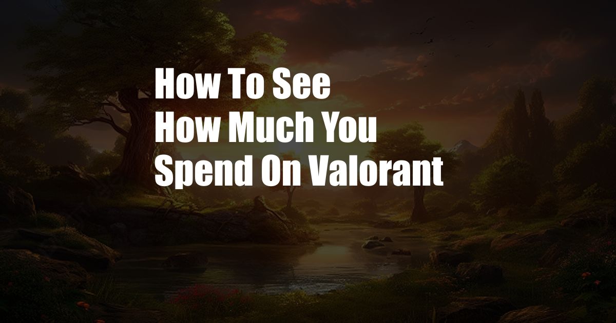 How To See How Much You Spend On Valorant