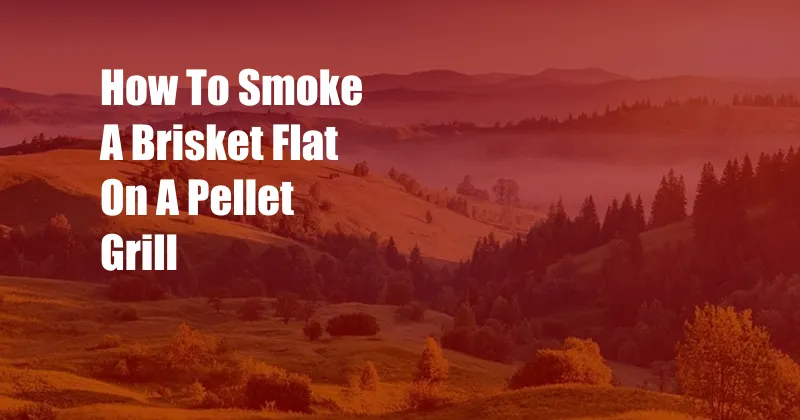 How To Smoke A Brisket Flat On A Pellet Grill