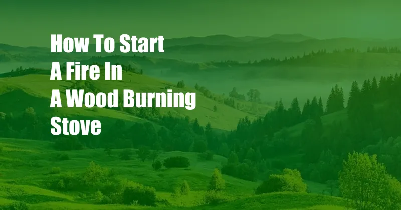 How To Start A Fire In A Wood Burning Stove