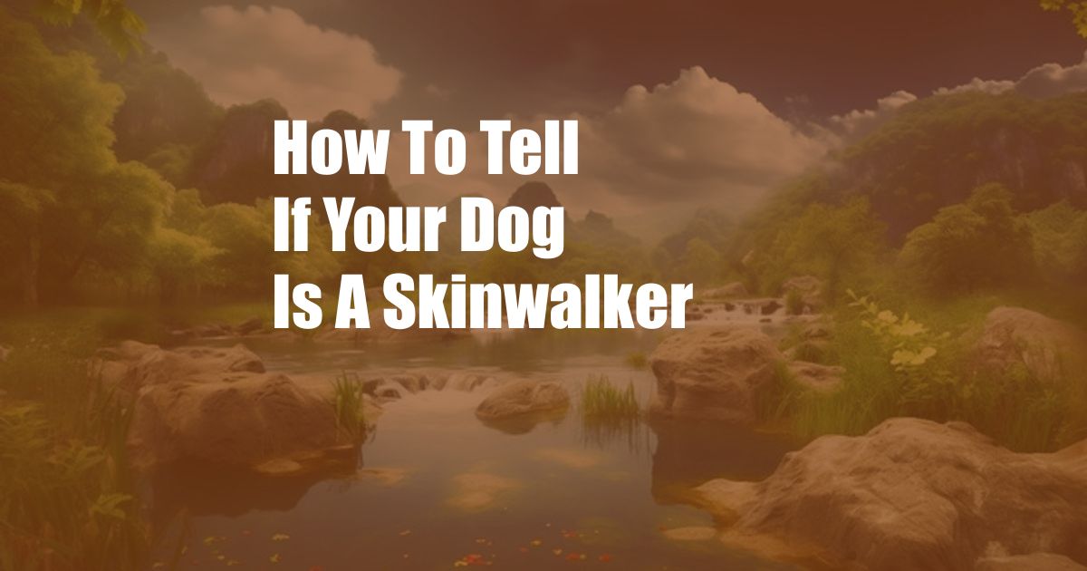 How To Tell If Your Dog Is A Skinwalker