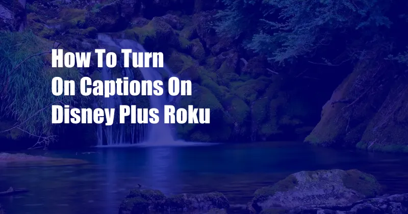 How To Turn On Captions On Disney Plus Roku