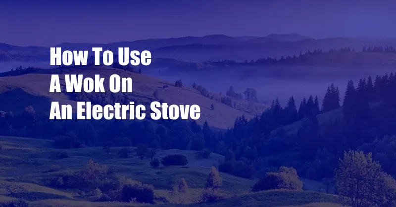 How To Use A Wok On An Electric Stove