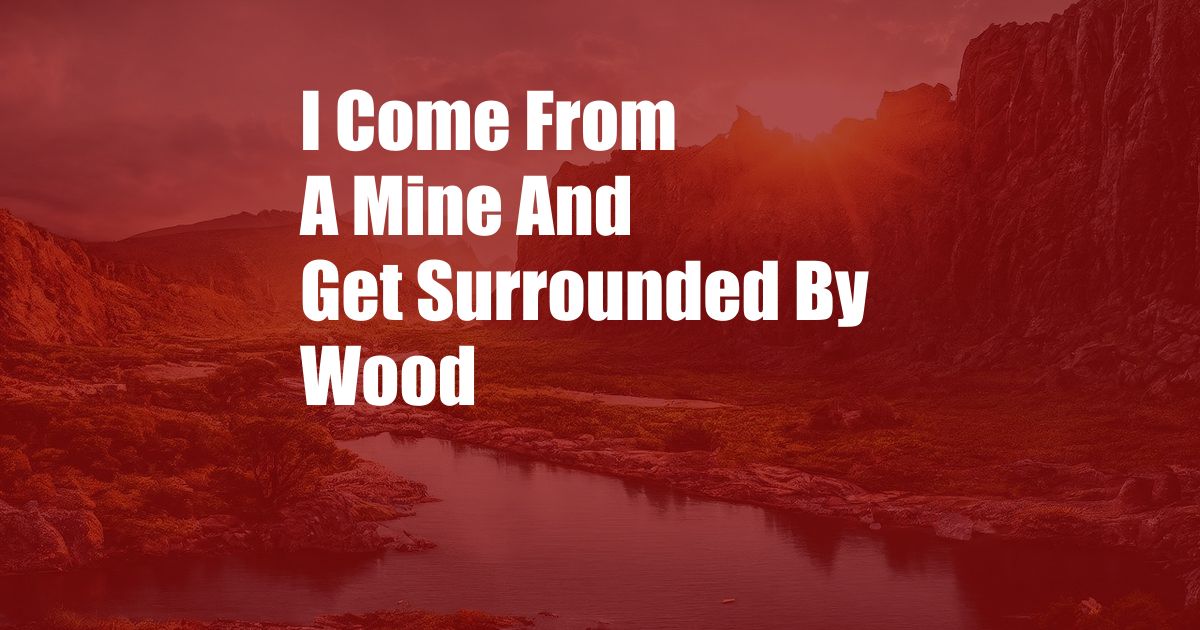 I Come From A Mine And Get Surrounded By Wood