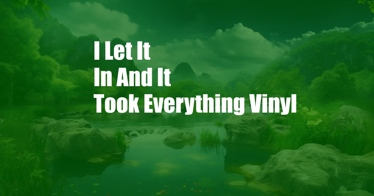 I Let It In And It Took Everything Vinyl