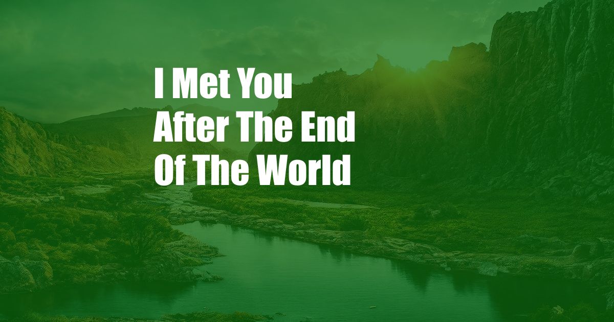 I Met You After The End Of The World