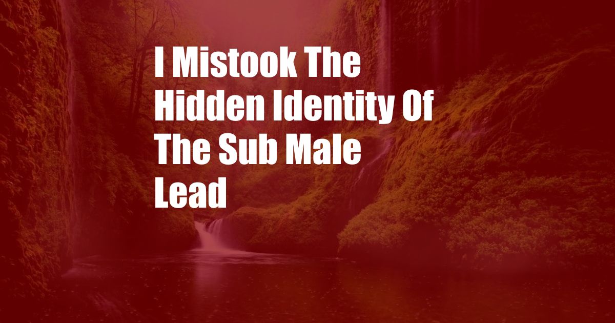 I Mistook The Hidden Identity Of The Sub Male Lead