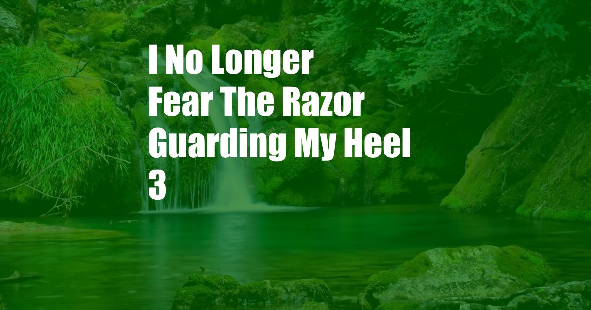 I No Longer Fear The Razor Guarding My Heel 3