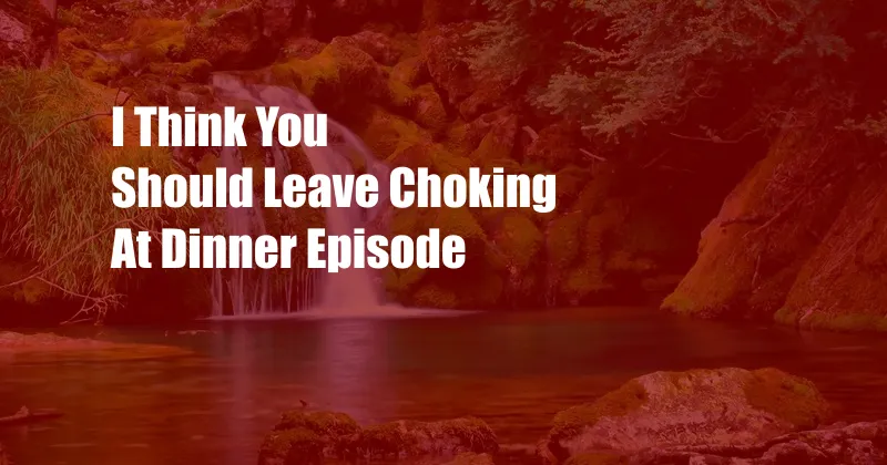 I Think You Should Leave Choking At Dinner Episode