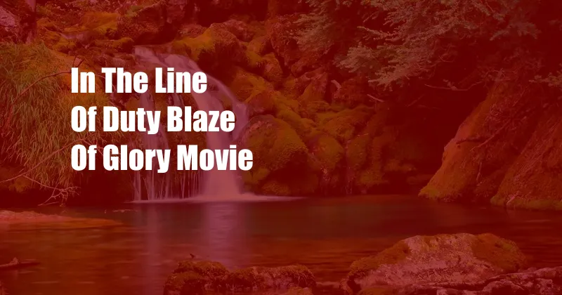 In The Line Of Duty Blaze Of Glory Movie