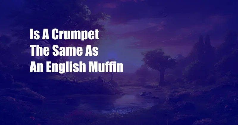 Is A Crumpet The Same As An English Muffin