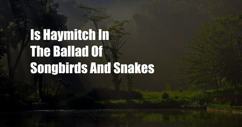 Is Haymitch In The Ballad Of Songbirds And Snakes