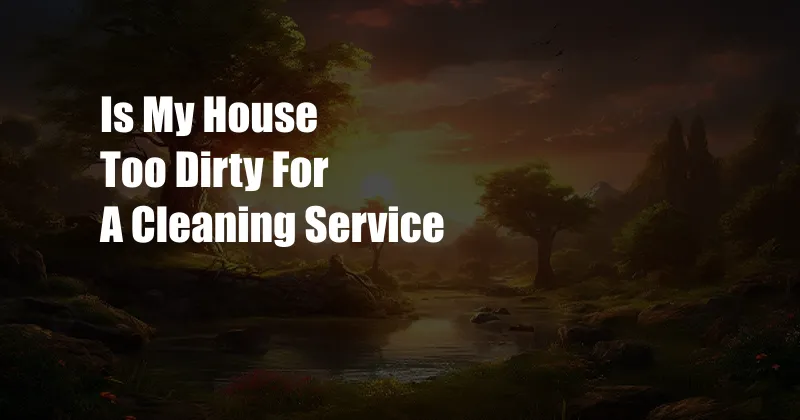 Is My House Too Dirty For A Cleaning Service