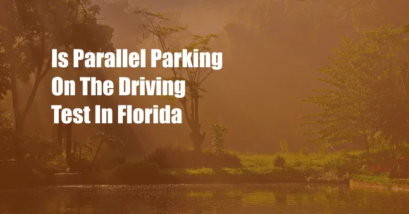 Is Parallel Parking On The Driving Test In Florida