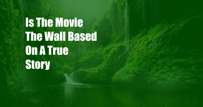 Is The Movie The Wall Based On A True Story