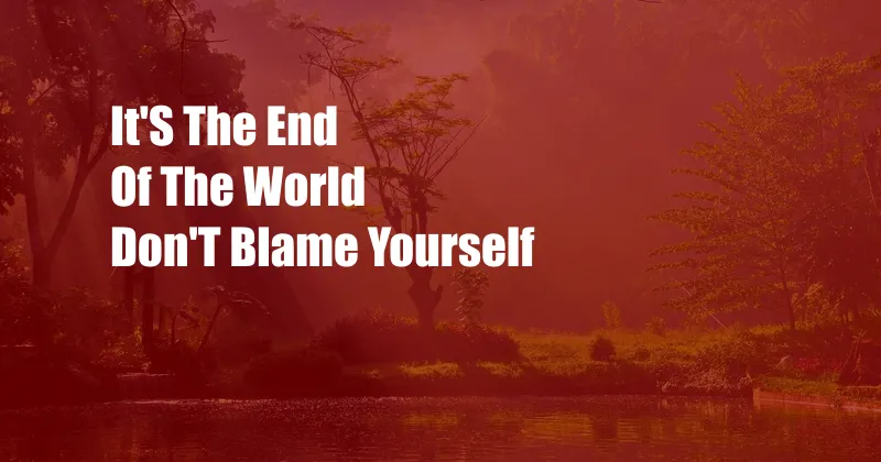 It'S The End Of The World Don'T Blame Yourself