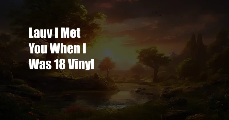 Lauv I Met You When I Was 18 Vinyl