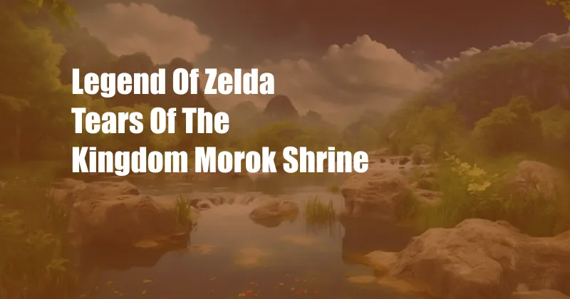 Legend Of Zelda Tears Of The Kingdom Morok Shrine