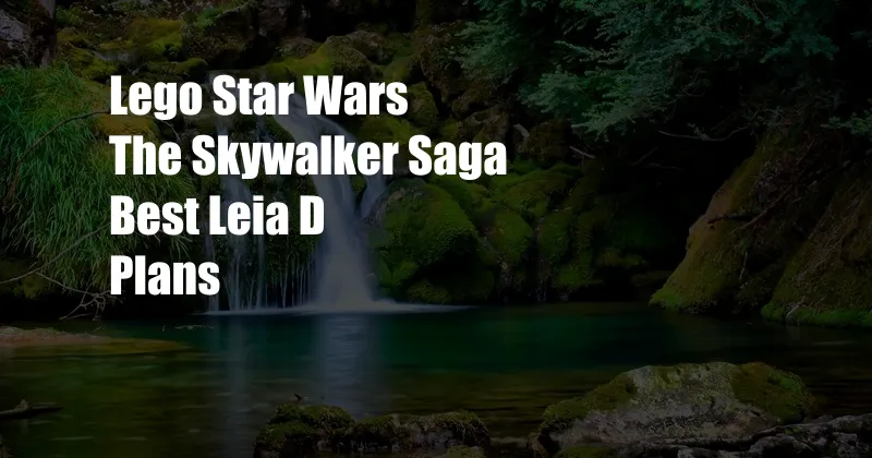 Lego Star Wars The Skywalker Saga Best Leia D Plans