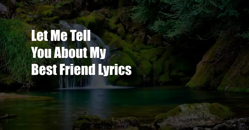 Let Me Tell You About My Best Friend Lyrics