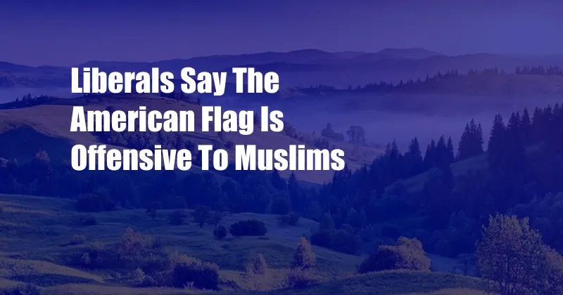 Liberals Say The American Flag Is Offensive To Muslims