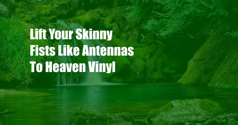 Lift Your Skinny Fists Like Antennas To Heaven Vinyl