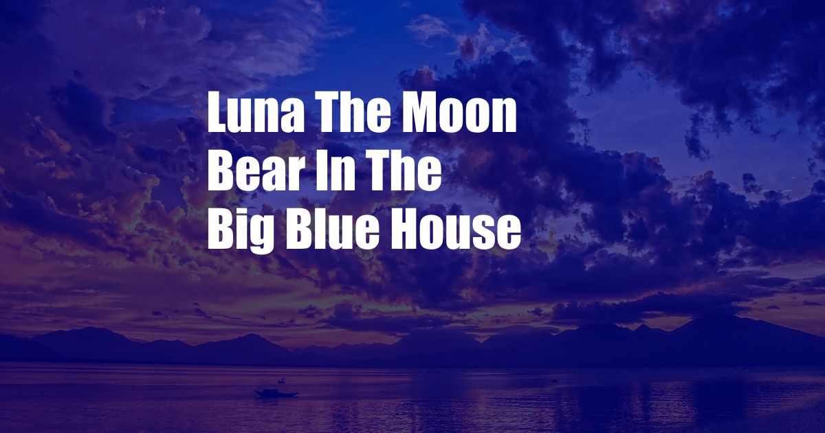 Luna The Moon Bear In The Big Blue House