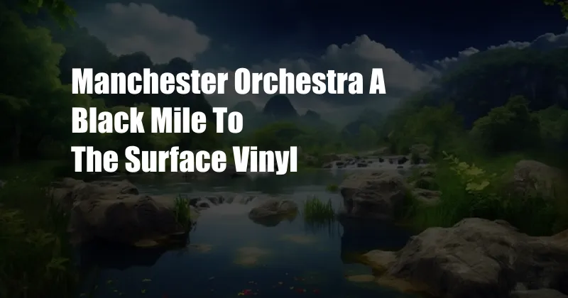 Manchester Orchestra A Black Mile To The Surface Vinyl