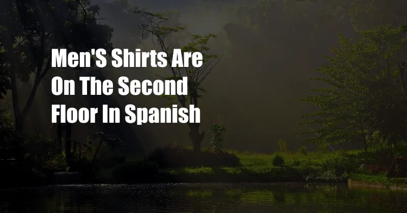 Men'S Shirts Are On The Second Floor In Spanish