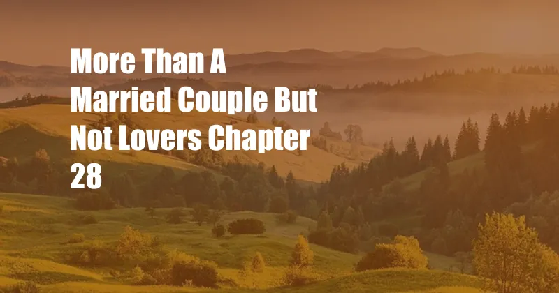 More Than A Married Couple But Not Lovers Chapter 28