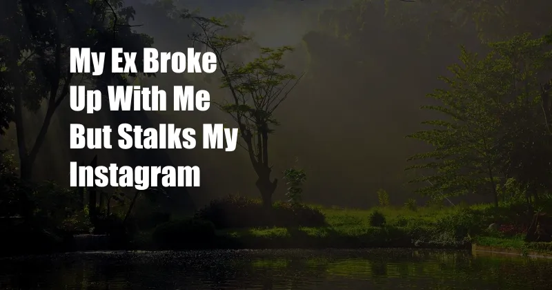 My Ex Broke Up With Me But Stalks My Instagram