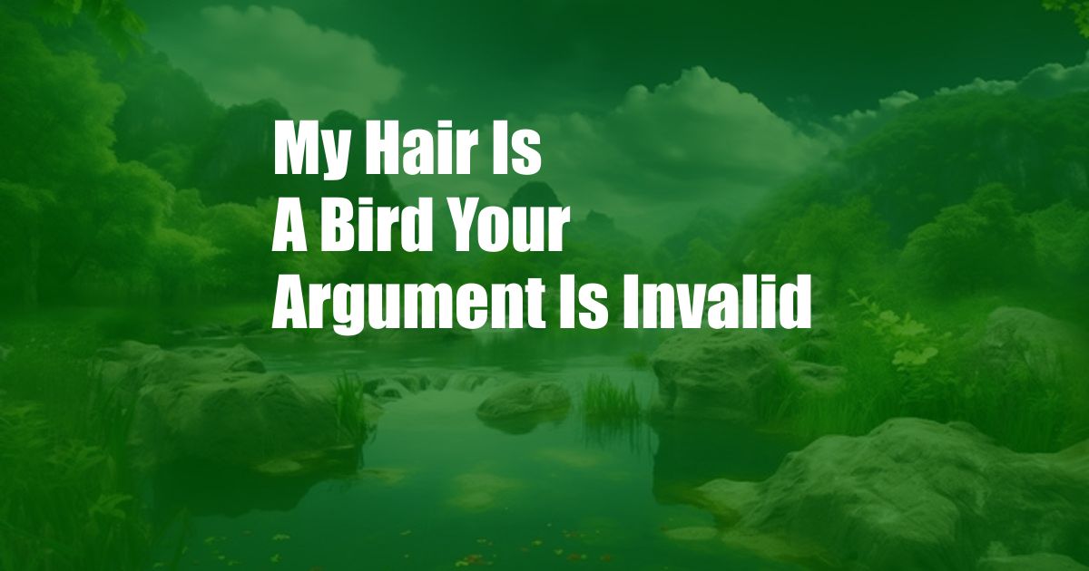 My Hair Is A Bird Your Argument Is Invalid