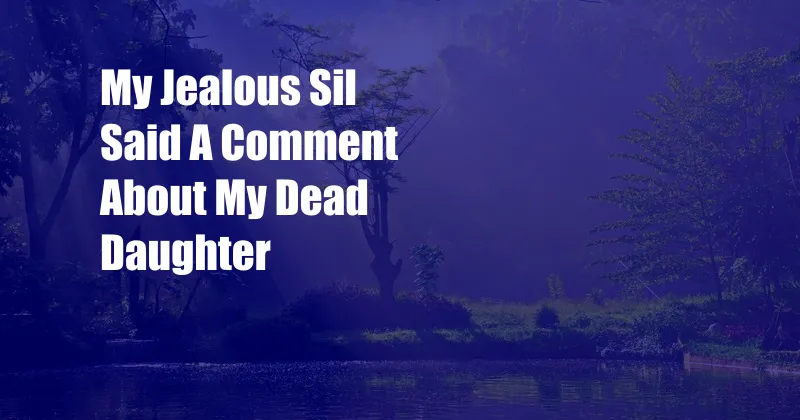 My Jealous Sil Said A Comment About My Dead Daughter