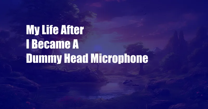 My Life After I Became A Dummy Head Microphone