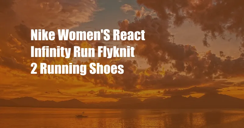 Nike Women'S React Infinity Run Flyknit 2 Running Shoes