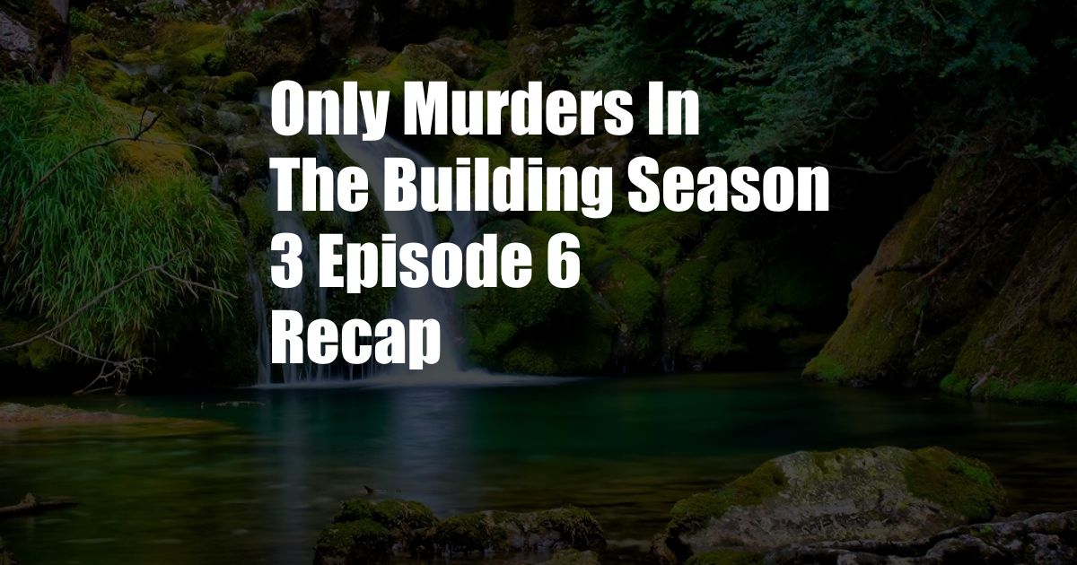 Only Murders In The Building Season 3 Episode 6 Recap