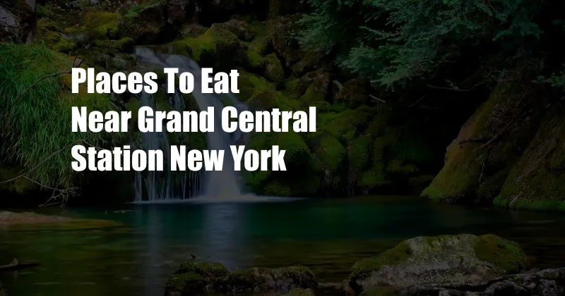 Places To Eat Near Grand Central Station New York