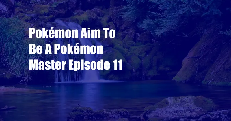 Pokémon Aim To Be A Pokémon Master Episode 11