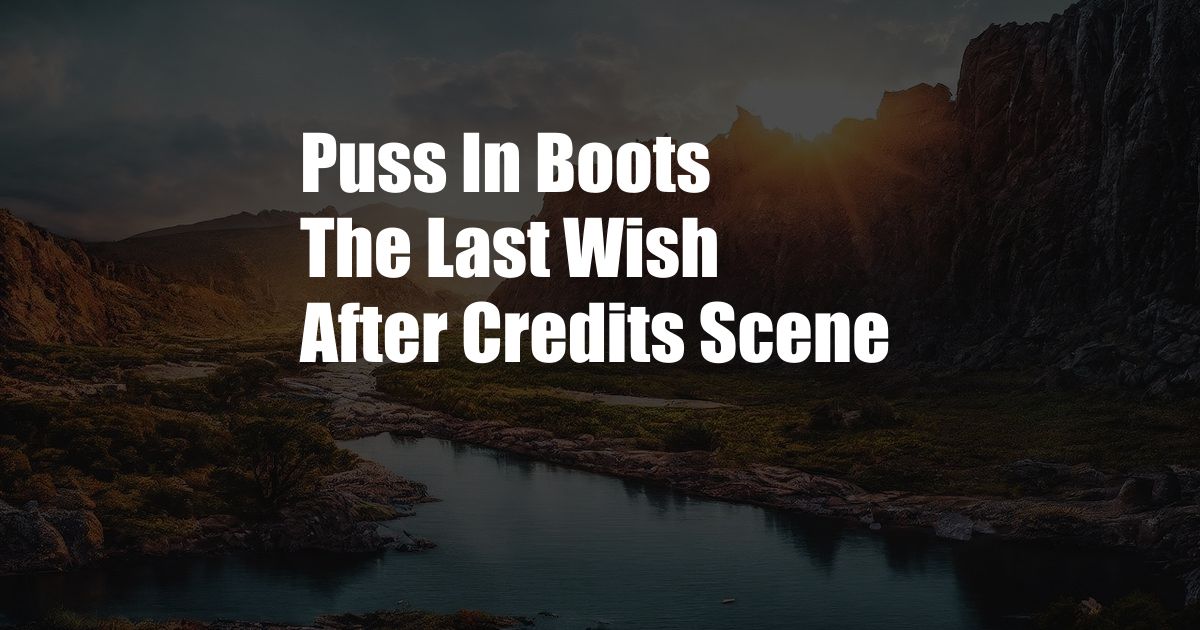 Puss In Boots The Last Wish After Credits Scene