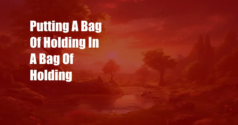 Putting A Bag Of Holding In A Bag Of Holding