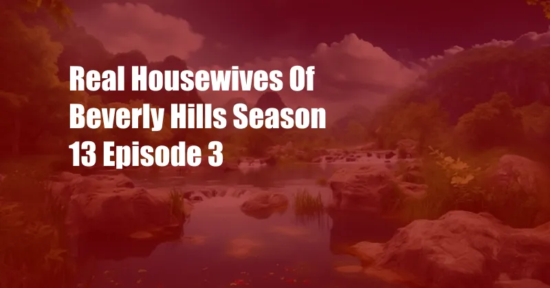 Real Housewives Of Beverly Hills Season 13 Episode 3