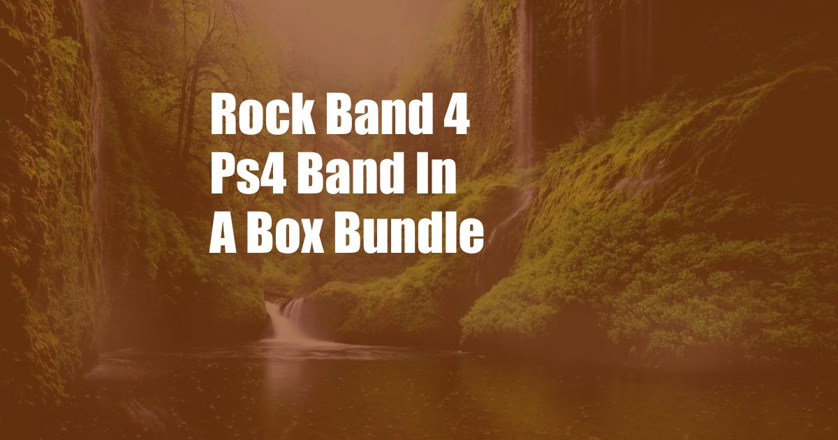 Rock Band 4 Ps4 Band In A Box Bundle