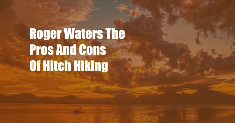 Roger Waters The Pros And Cons Of Hitch Hiking