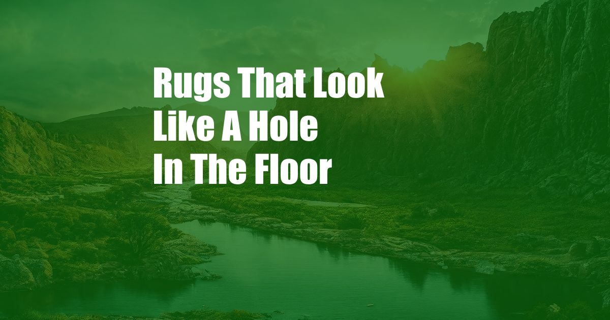 Rugs That Look Like A Hole In The Floor