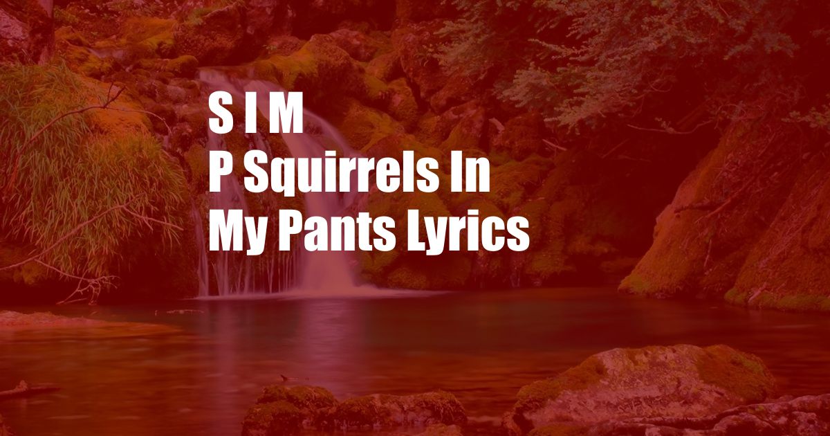 S I M P Squirrels In My Pants Lyrics