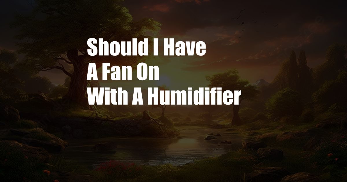 Should I Have A Fan On With A Humidifier