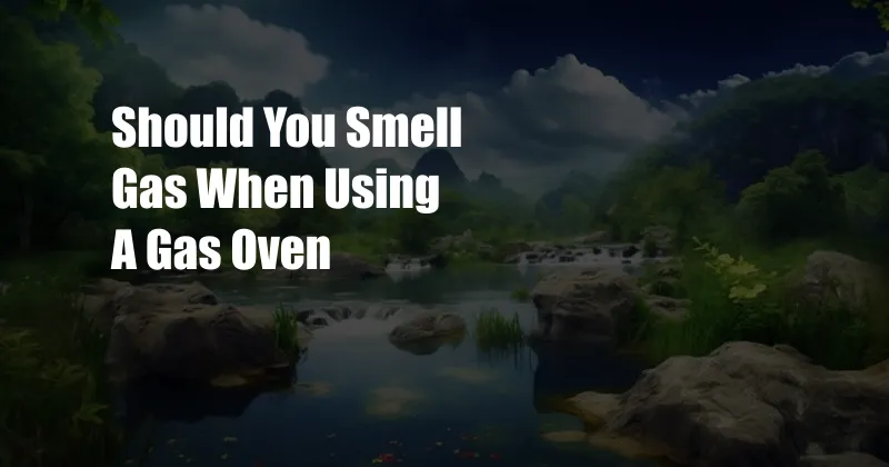 Should You Smell Gas When Using A Gas Oven