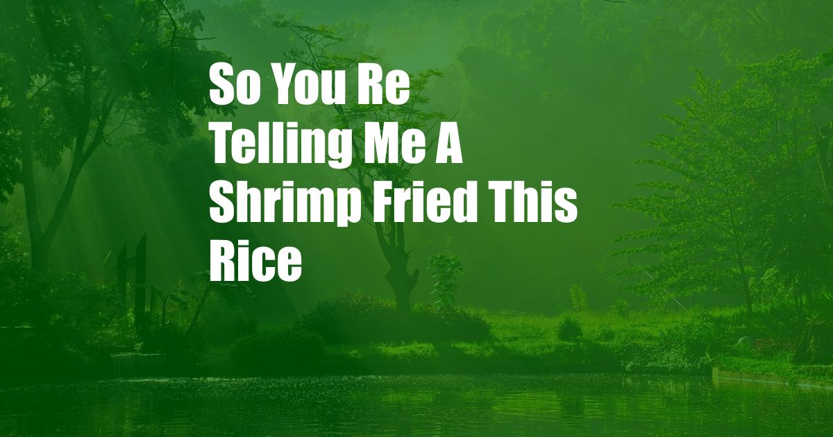 So You Re Telling Me A Shrimp Fried This Rice
